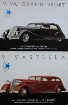 Renault Vivastella Grand Sport 6 Cylinder Modelprogram 1934 six Doisneau Carbrochure-Sheeds (7738)